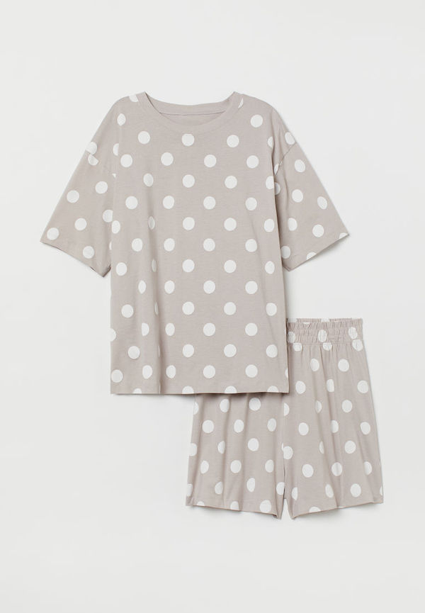 H & M - Pyjamas i trikå - Grå
