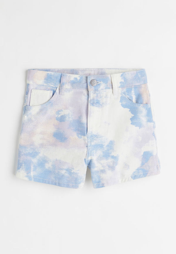 H & M - Relaxed High jeansshorts - Vit