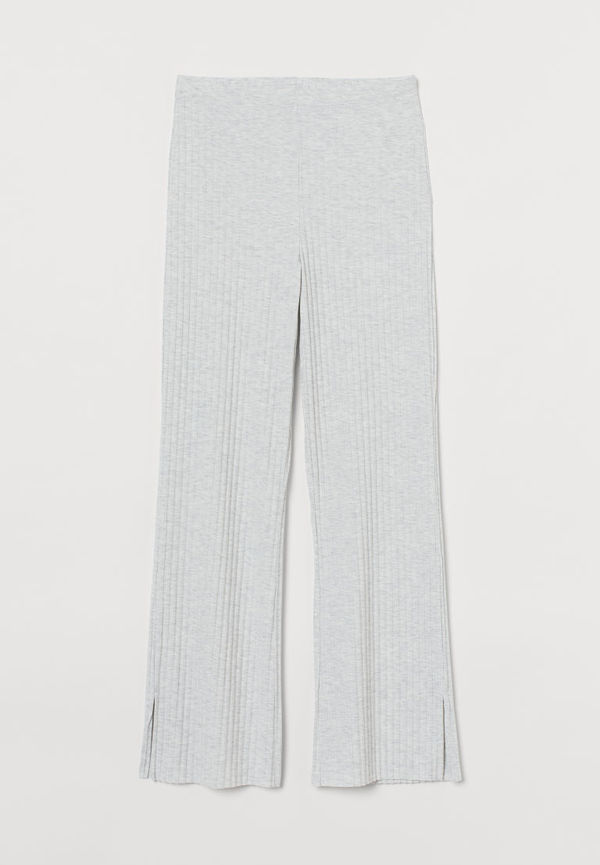H & M - Ribbad byxa i trikå - Grå