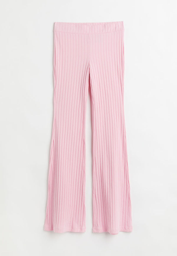 H & M - Ribbad trikåbyxa - Rosa