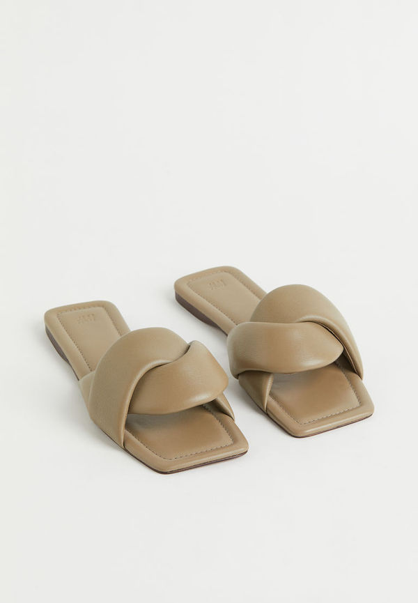 H & M - Sandaler i läder - Brun