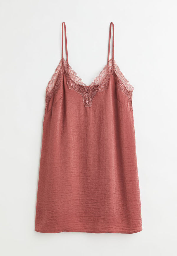H & M - Satin nightslip - Rosa