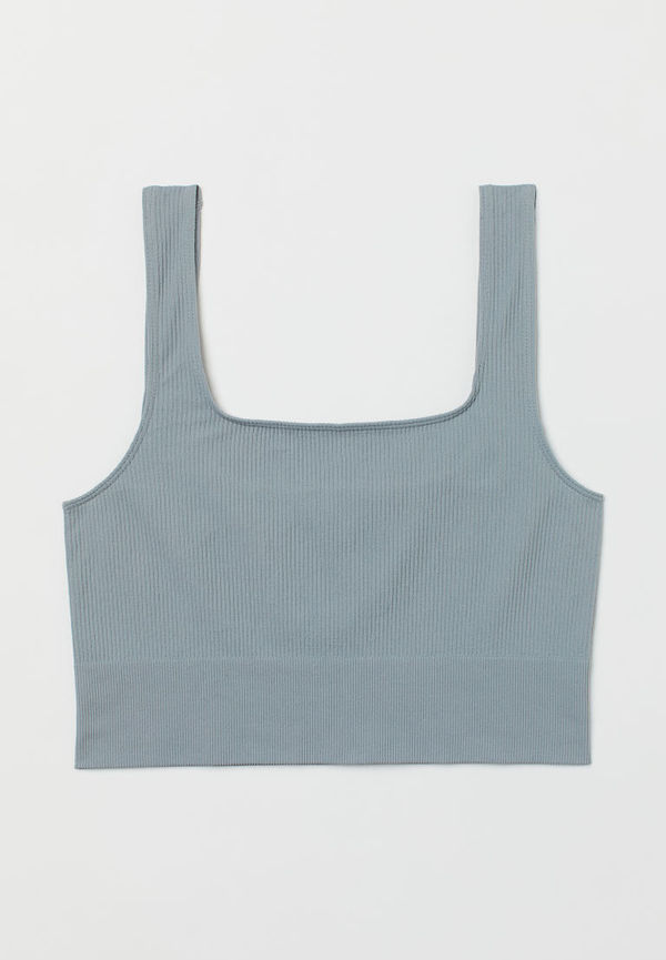 H & M - Seamless croptop - Grå