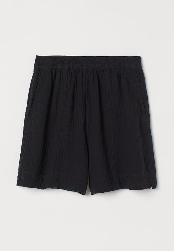 H & M - Shorts i bomull - Svart
