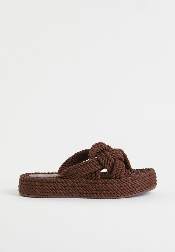 H & M - Slip in-sandaler - Brun