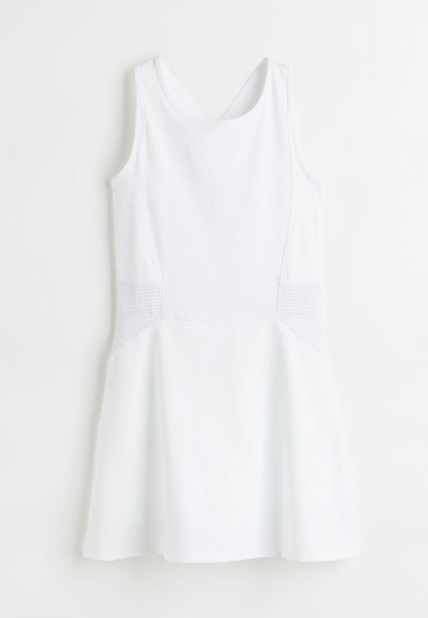 H & M - Snabbtorkande tennisklänning - Vit