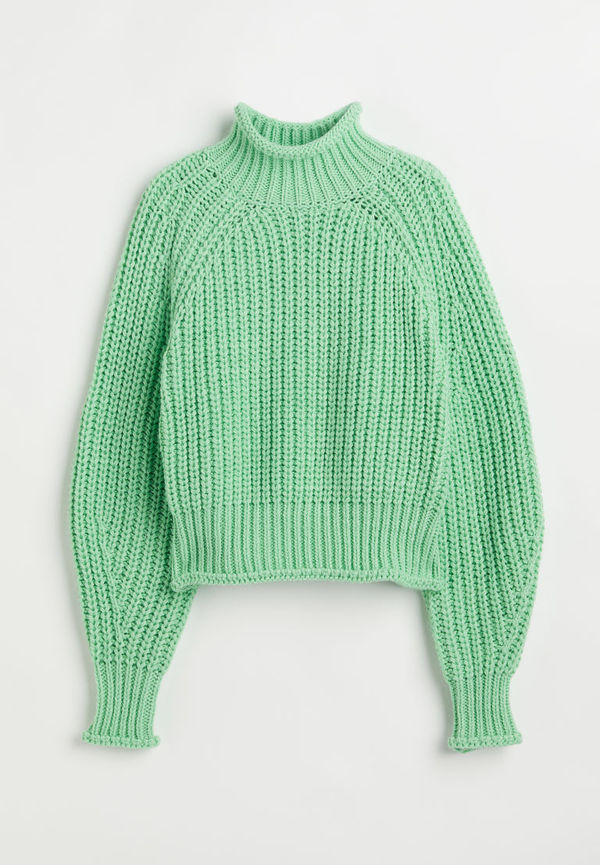 H & M - Stickad tröja - Grön