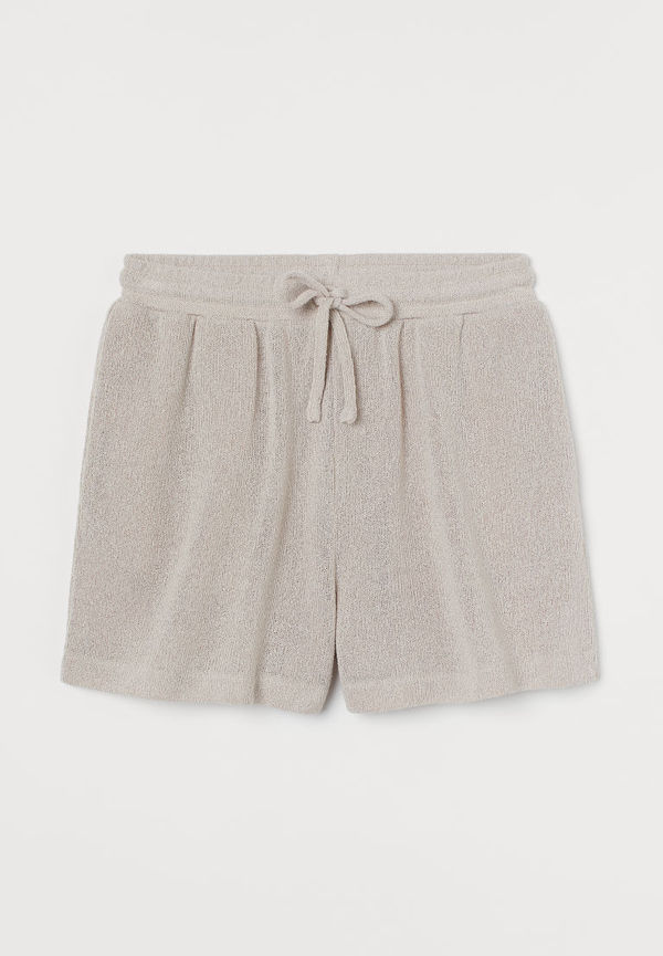 H & M - Stickade shorts - Beige