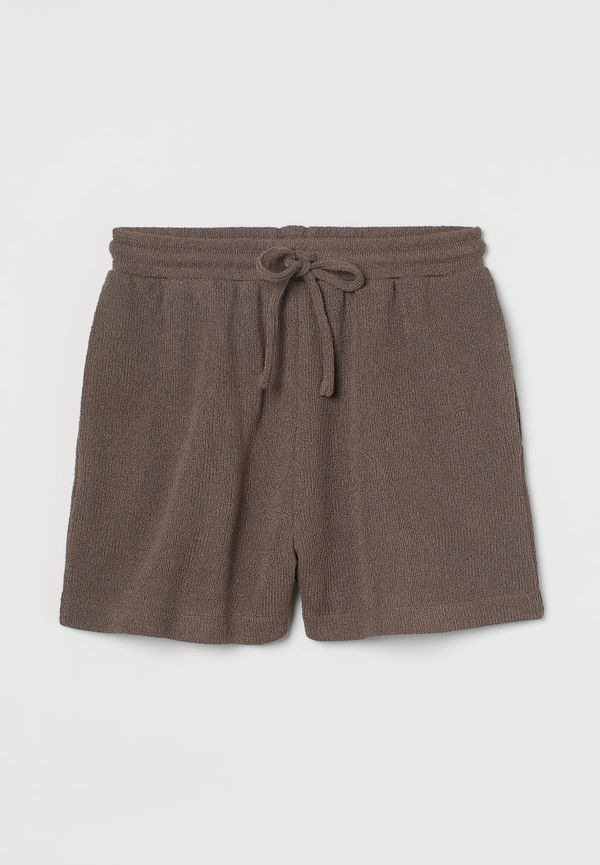 H & M - Stickade shorts - Brun