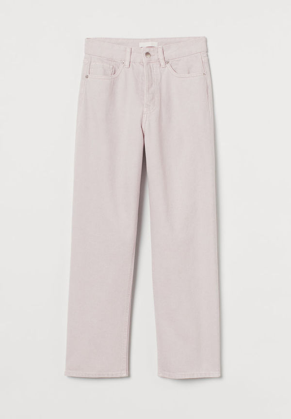 H & M - Straight High Ankle Jeans - Lila