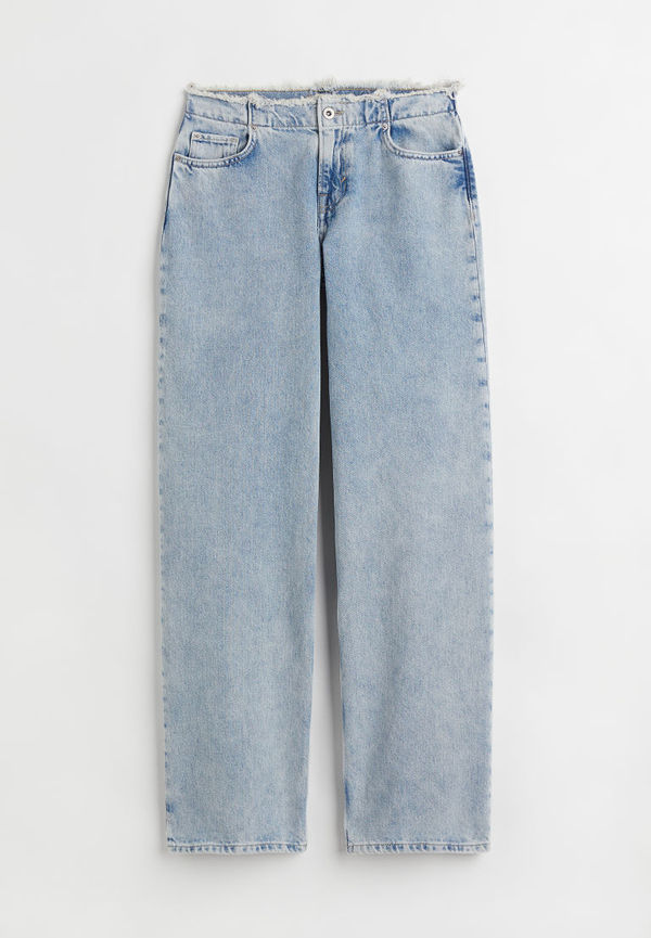 H & M - Straight Low Jeans - Blå