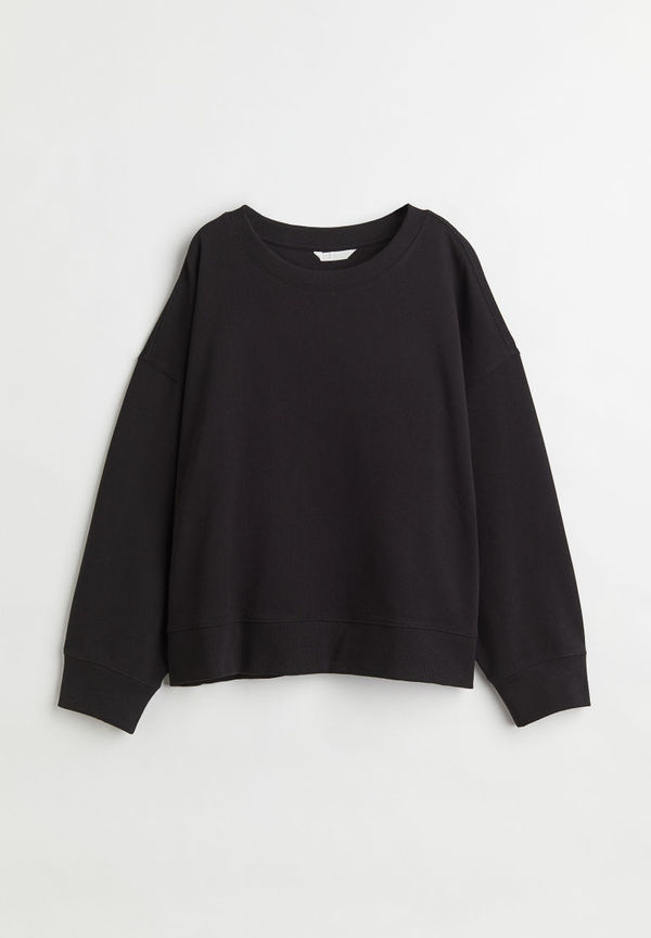 H & M - Sweatshirt i bomull - Svart