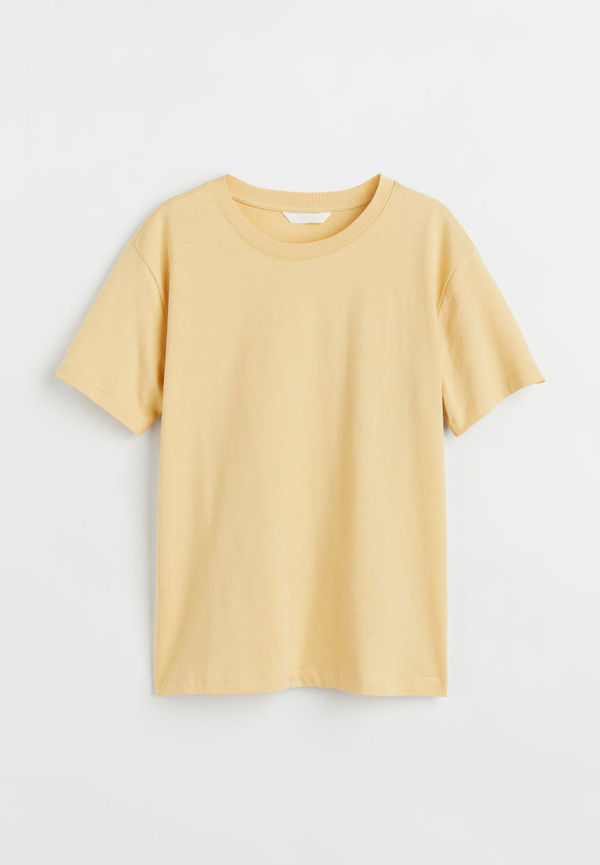 H & M - T-shirt i bomull - Gul