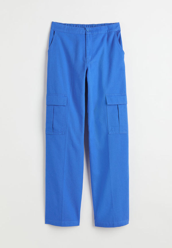 H & M - Utilitybyxa i twill - Blå
