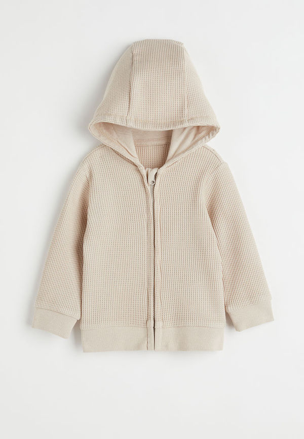 H & M - Våfflad munkjacka i bomull - Beige