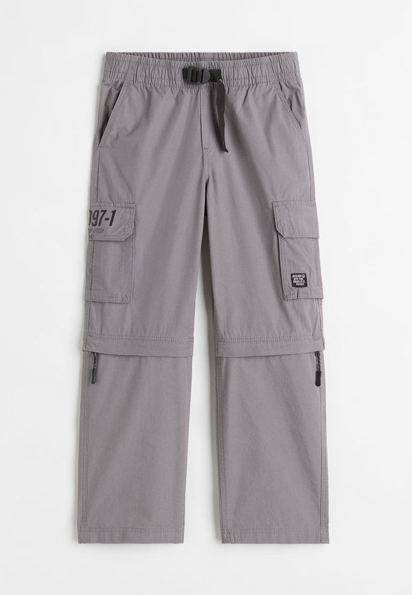 H & M - Zip off-cargobyxa - Grå