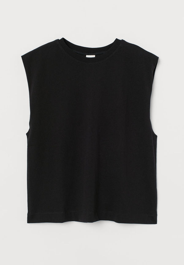H & M - Ärmlös t-shirt - Svart