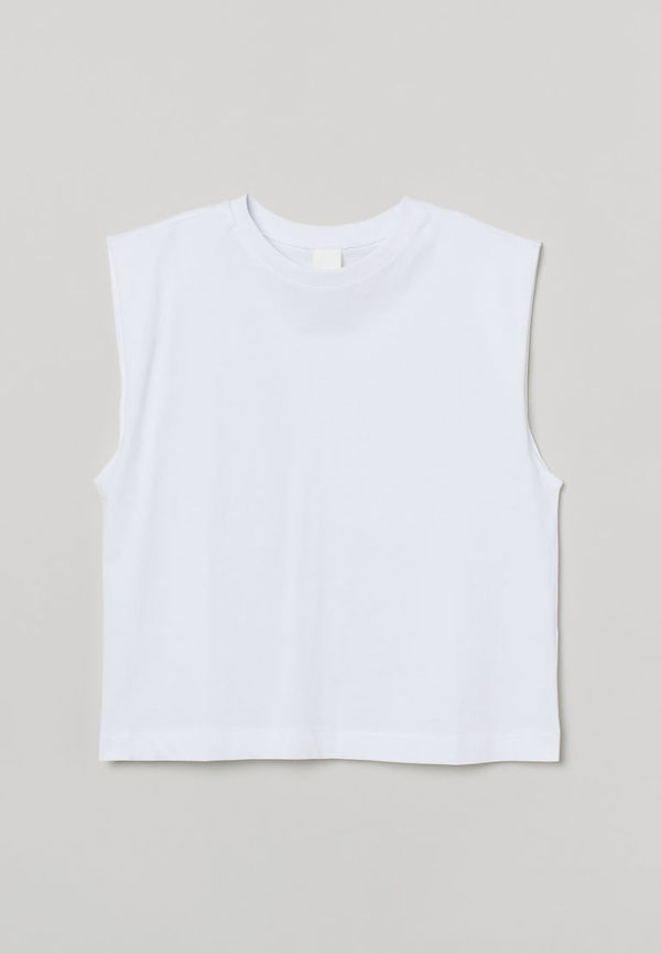 H & M - Ärmlös t-shirt - Vit