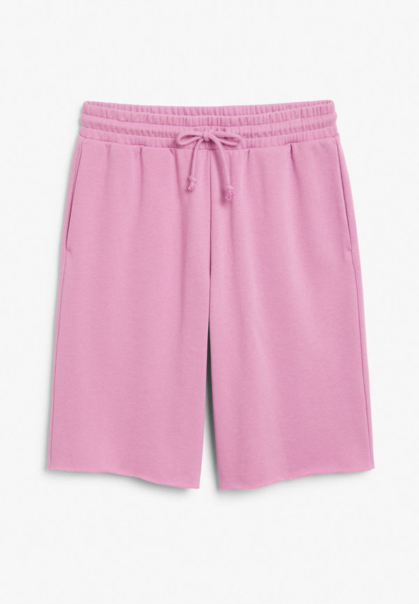 High-waist sweat shorts - Purple