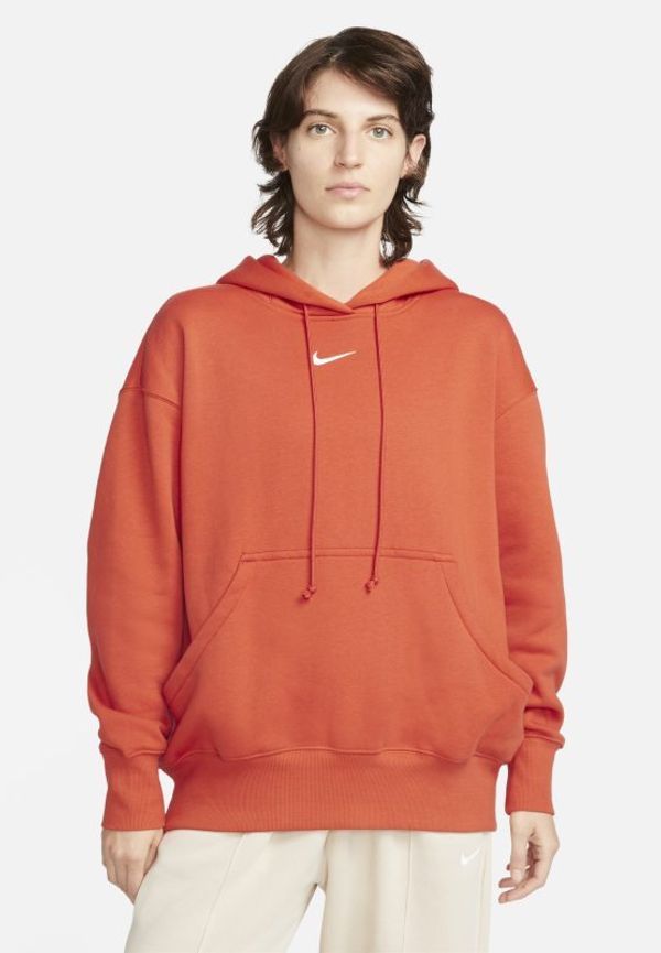Huvtröja i oversize-modell Nike Sportswear Phoenix Fleece för kvinnor - Orange