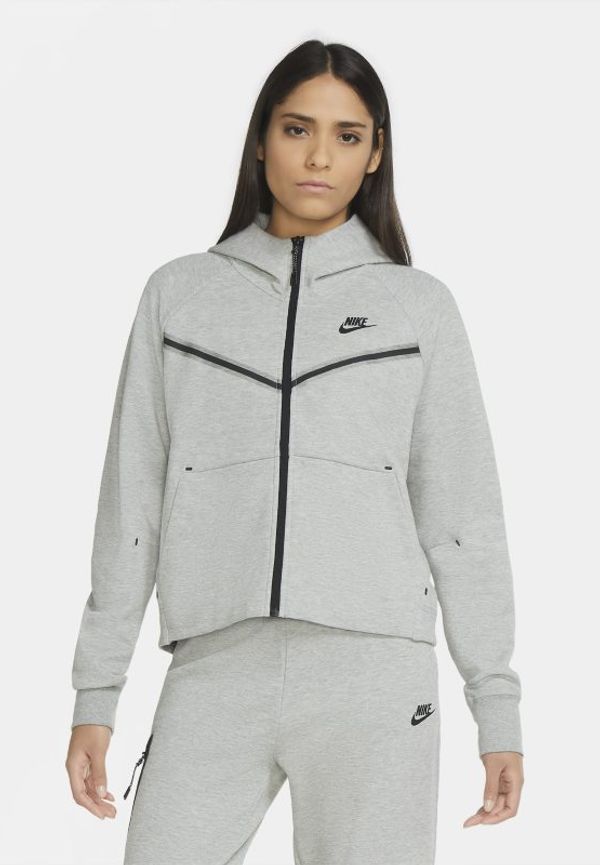 Huvtröja med hel dragkedja Nike Sportswear Tech Fleece Windrunner för kvinnor - Grå