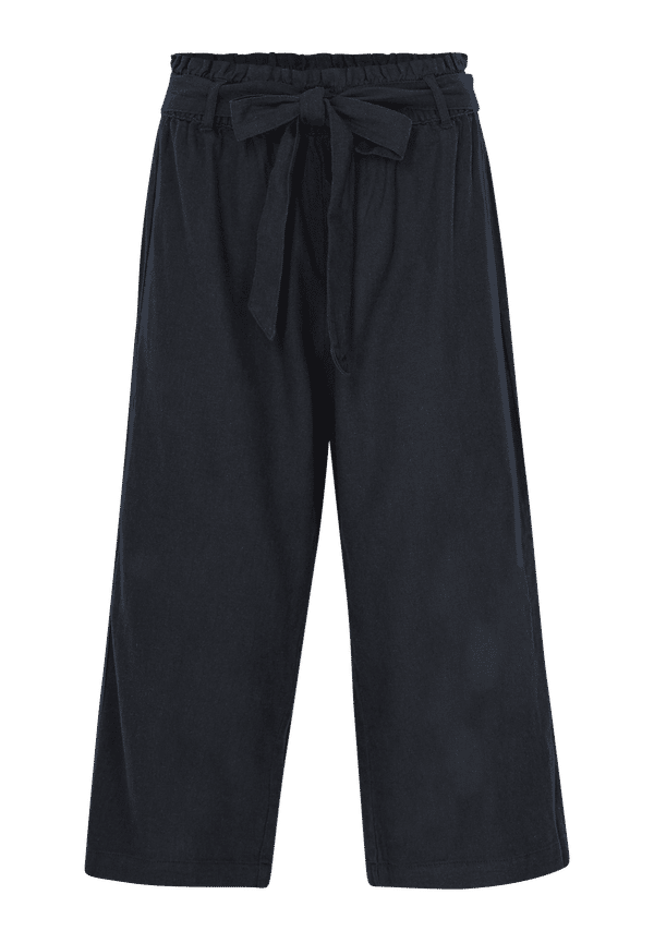 JDY - Byxor jdySay MW Linen Cropped Pant Wvn - Blå
