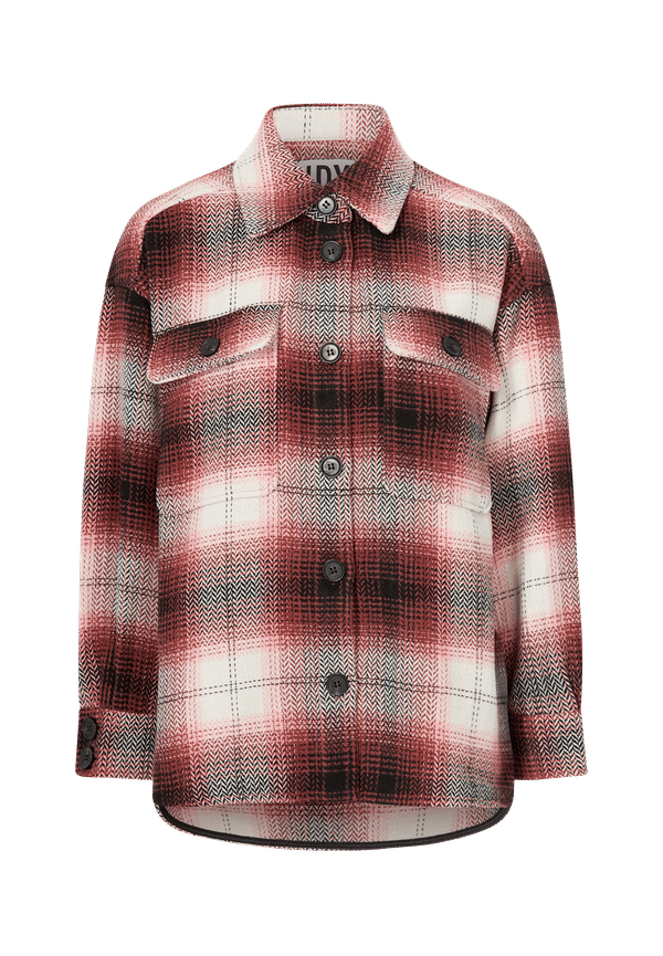 JDY - Skjortjacka jdyToby Check Shirt Jacket - Röd