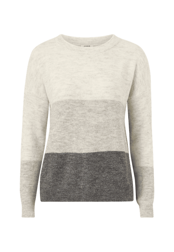 JDY - Tröja jdyElanora L/S Stripe Pullover - Grå