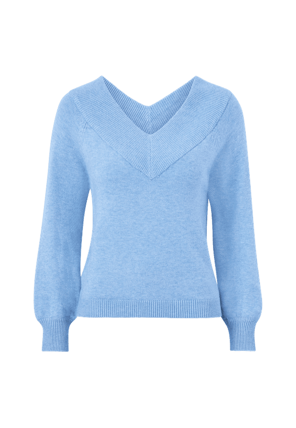 JDY - Tröja jdyShanon L/S Off Shoulder Pullover - Blå