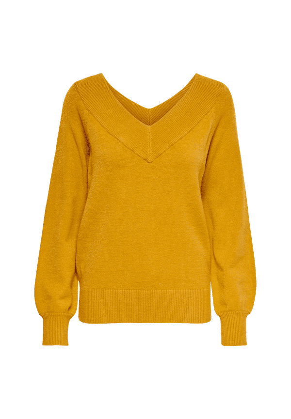 JDY - Tröja jdyShanon L/S Off Shoulder Pullover - Gul