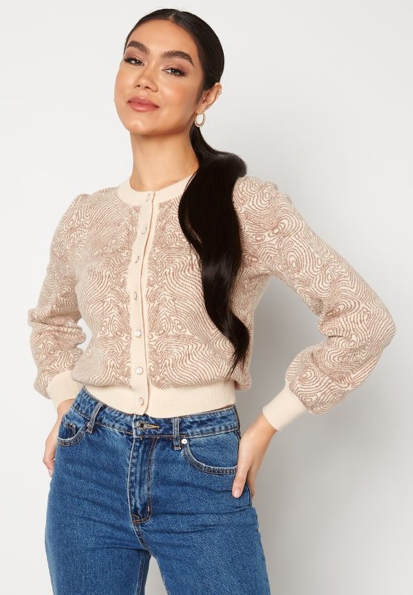 JDY Ippa L/S Cardigan Knit Sandshell Detail:W P L