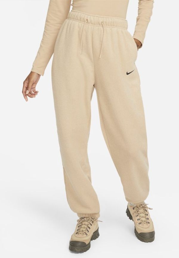 Joggingbyxor Nike Sportswear Essentials Plush med hög midja för kvinnor - Brun