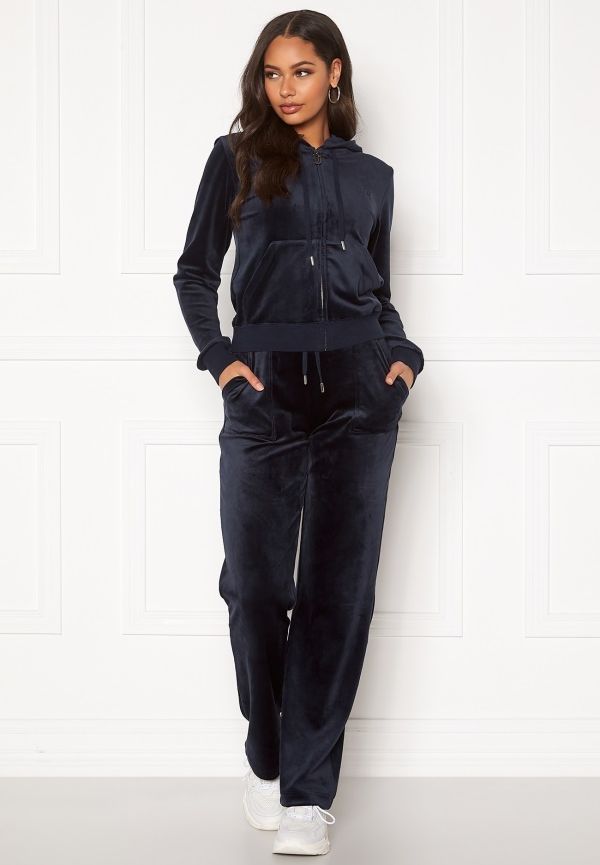 Juicy Couture Del Ray Classic Velour Pant Night Sky L
