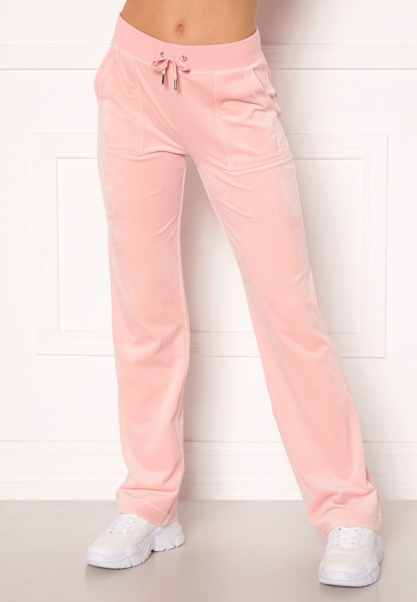 Juicy Couture Del Ray Classic Velour Pant Pale Pink L