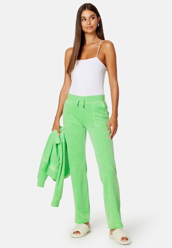 Juicy Couture Del Ray Classic Velour Pant Summer Green S
