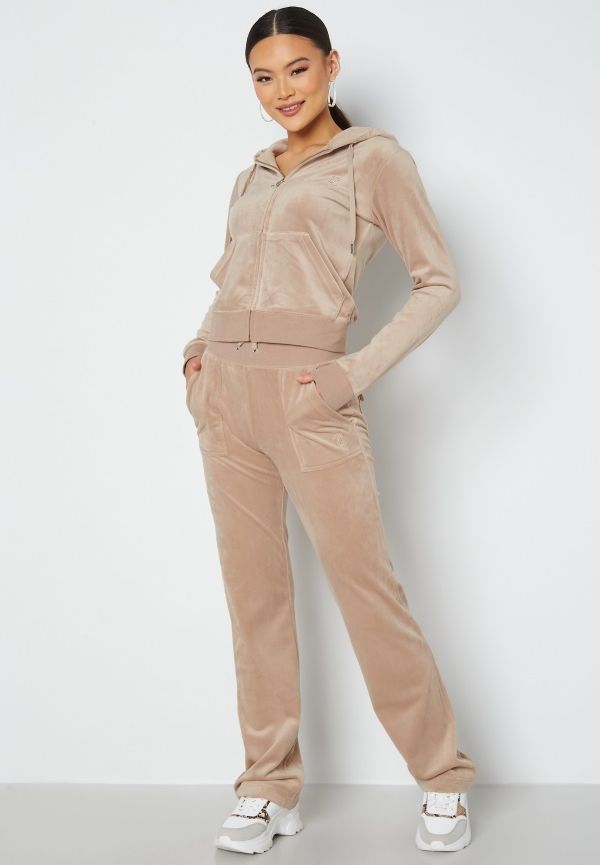 Juicy Couture Del Ray Classic Velour Pant Warm Taupe XS