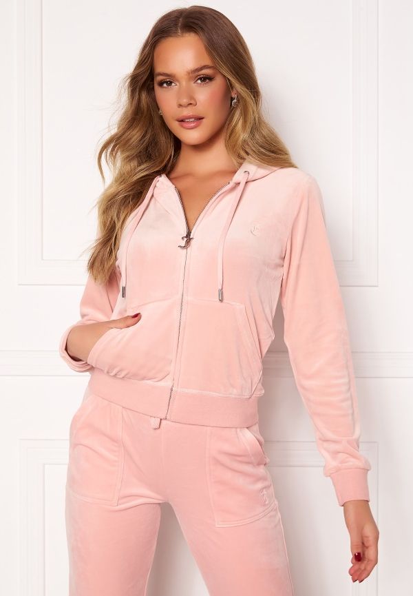 Juicy Couture Robertson Classic Velour Hoodie Pale Pink S