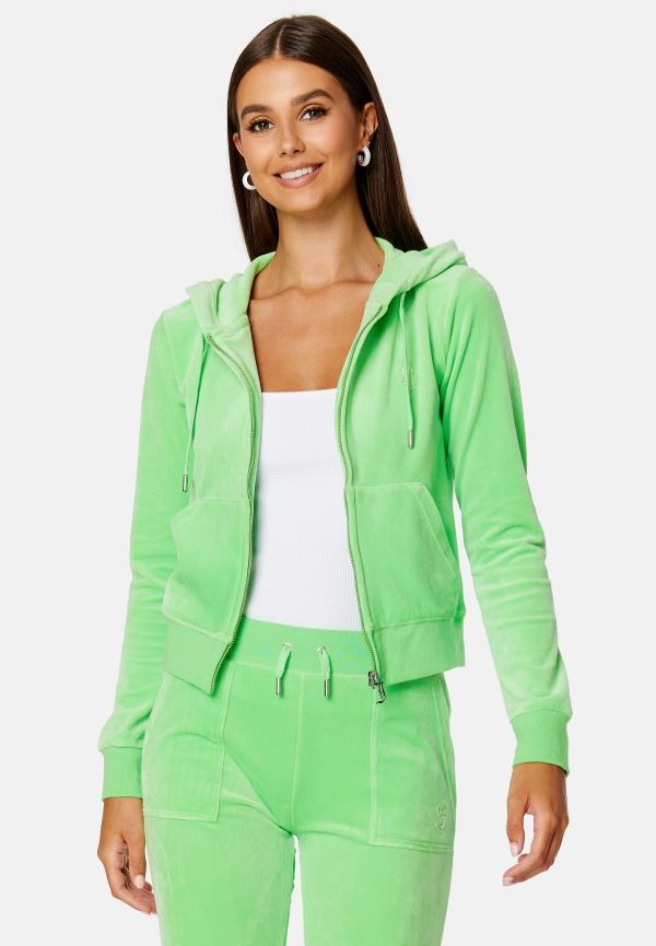 Juicy Couture Robertson Classic Velour Hoodie Summer Green XS