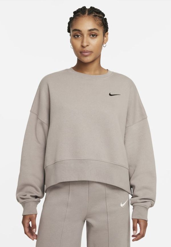 Kort fleecetröja Nike Sportswear för kvinnor - Svart