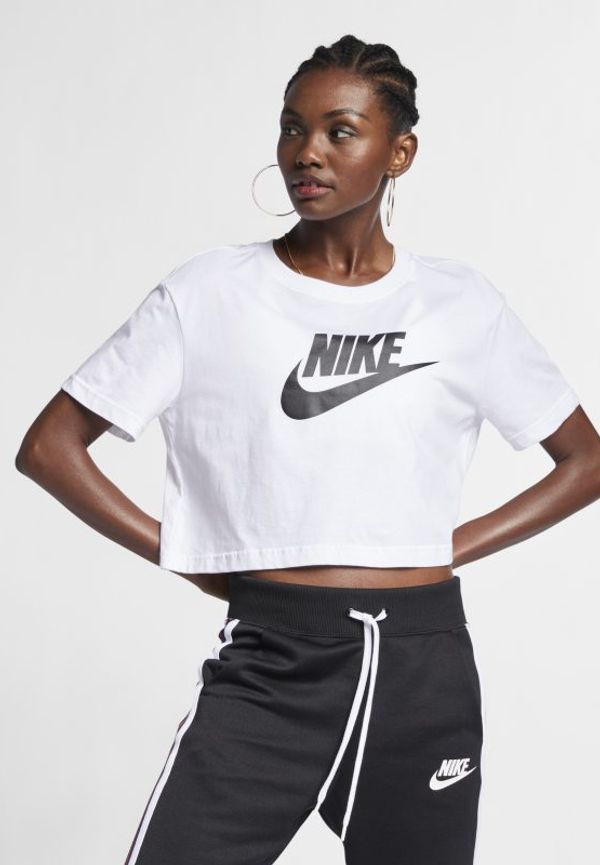 Kort T-shirt med logga Nike Sportswear Essential för kvinnor - Vit