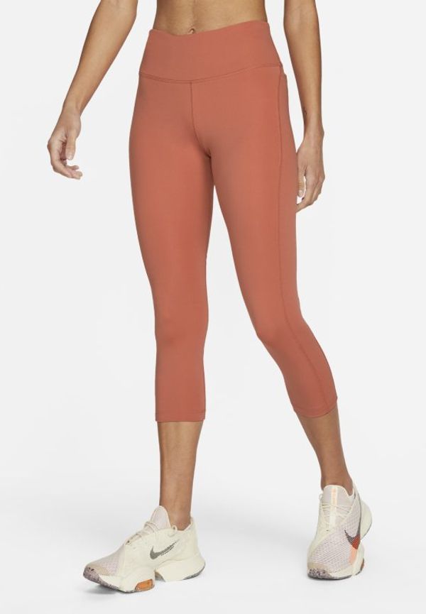 Korta löparleggings Nike Dro-FIT Epic Fast med mellanhög midja för kvinnor - Orange