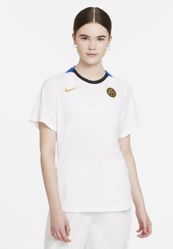 Kortärmad fotbollströja Inter Milan Nike Dri-FIT för kvinnor - Vit