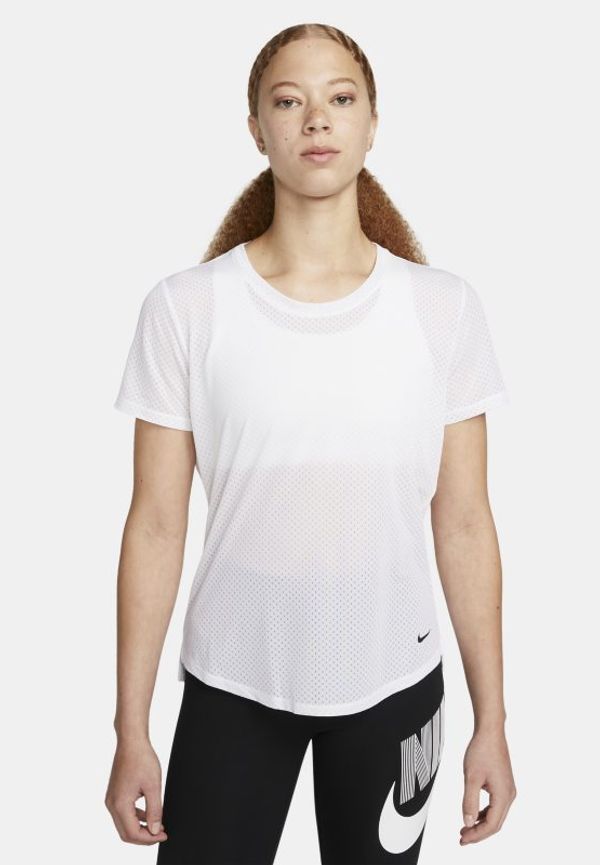 Kortärmad träningströja Nike Dri-FIT One Breathe för kvinnor - Vit