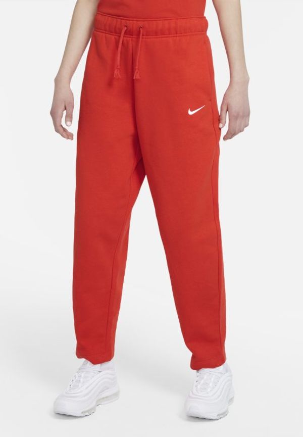 Kroppsnära fleecebyxor Nike Sportswear Collection Essentials för kvinnor - Röd