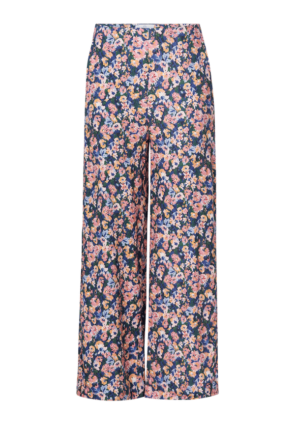 La Redoute - Vid, blommig byxa med hög midja - Multi