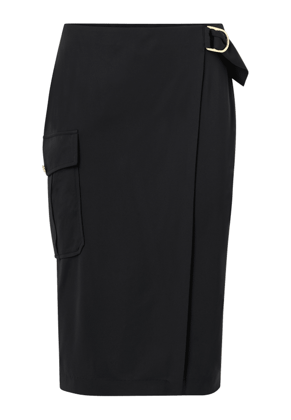 Lauren Ralph Lauren - Kjol Str Matte Jersey Skirt - Svart