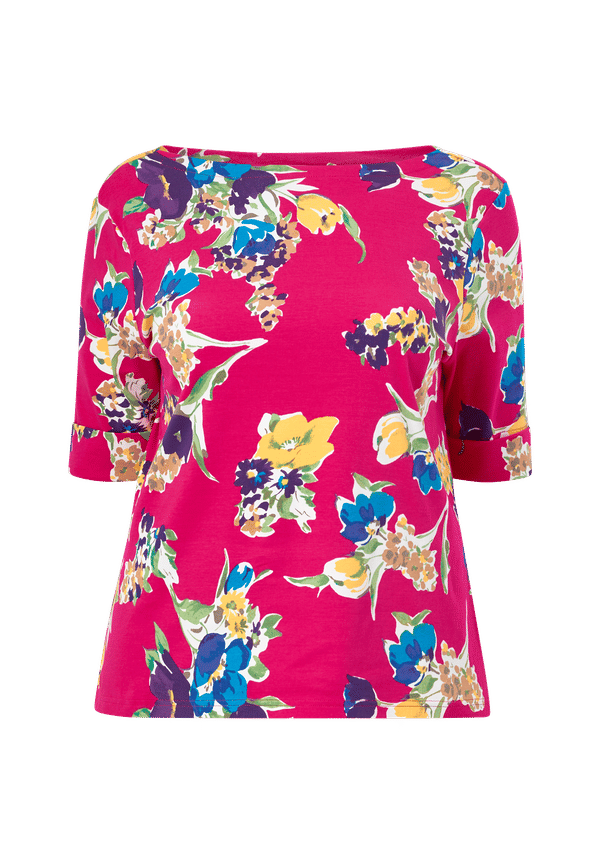 Lauren Ralph Lauren Curve - Topp i stretchtrikå - Rosa