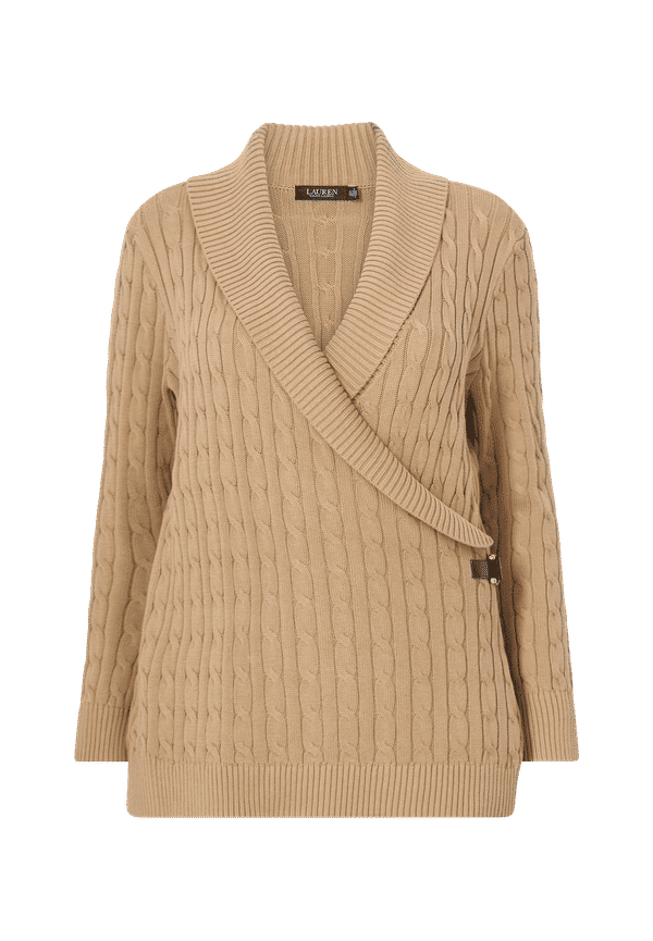 Lauren Ralph Lauren Curve - Tröja Traliyah Long Sleeve Pullover - Natur