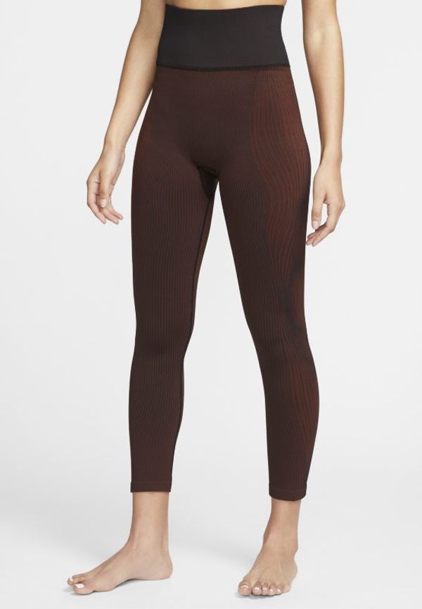 Leggings i 7/8-längd med hög midja Nike Yoga Dri-FIT ADV för kvinnor - Brun