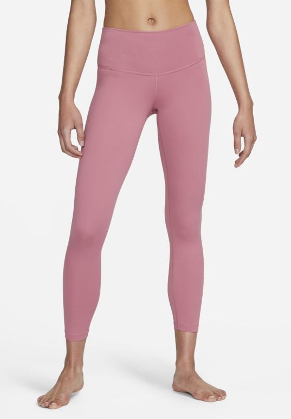 Leggings i 7/8-längd med hög midja Nike Yoga Dri-FIT för kvinnor - Rosa